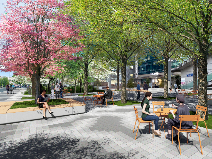 G밸리 가로숲 및 공유정원 이미지. 서울시 제공