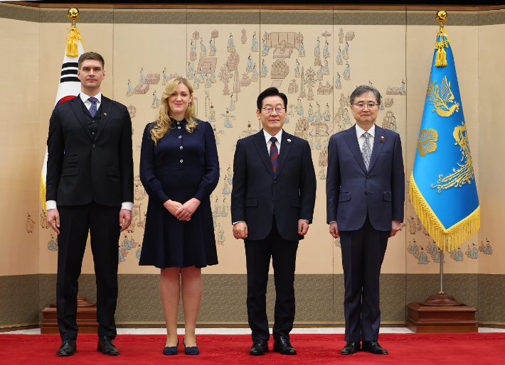 이재명 대통령과 주한 오스트리아 대사. 연합뉴스