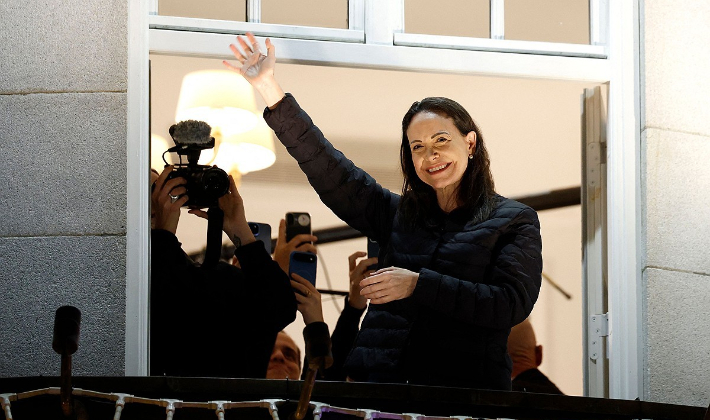 올해 노벨평화상 수상자인 베네수엘라 야권 지도자 마리아 코리나 마차도(58). 연합뉴스