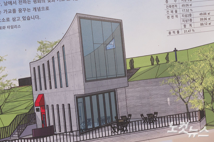 평화통일 기도의집 조감도.