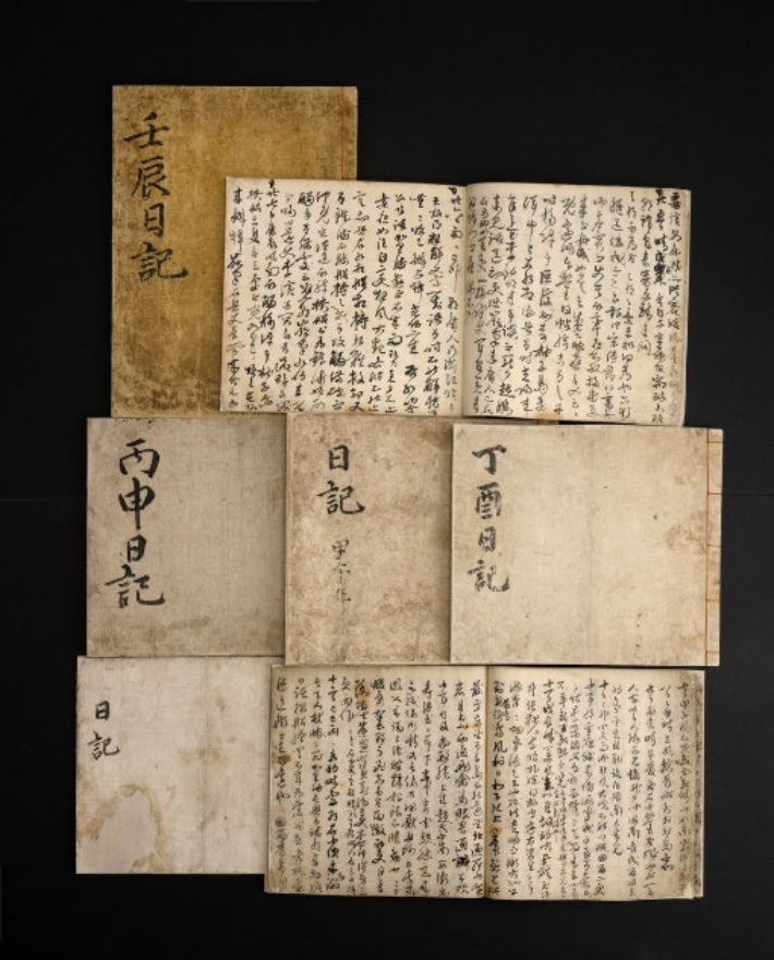 국보 '이순신 난중일기 및 서간첩 임진장초'. 총 7책의 난중일기. 국립중앙박물관 제공