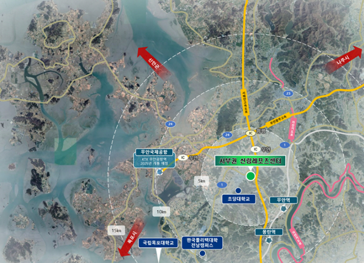 전남 공립 산림레포츠센터 위치도. 전라남도 제공