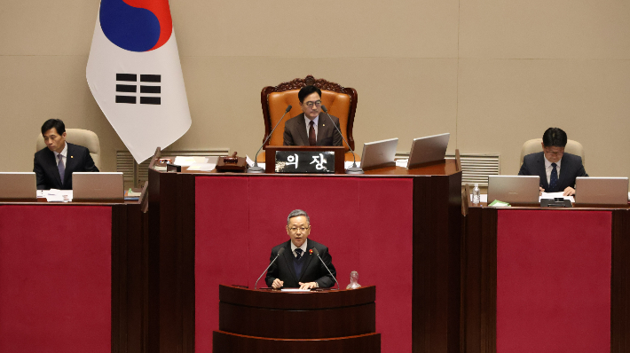 김문수 국회의원이 국회 본회의장에서 발언하고 있다. 김문수 의원실 제공