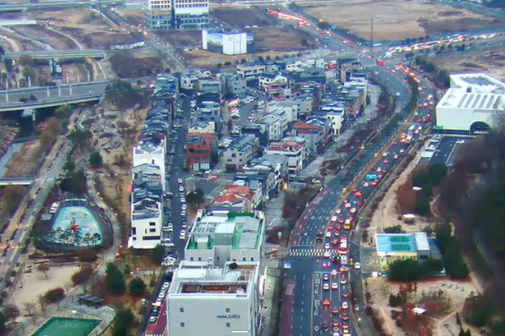 신호관리 체계 정비 후 왕산들 교차로 모습. 경기남부경찰청 제공