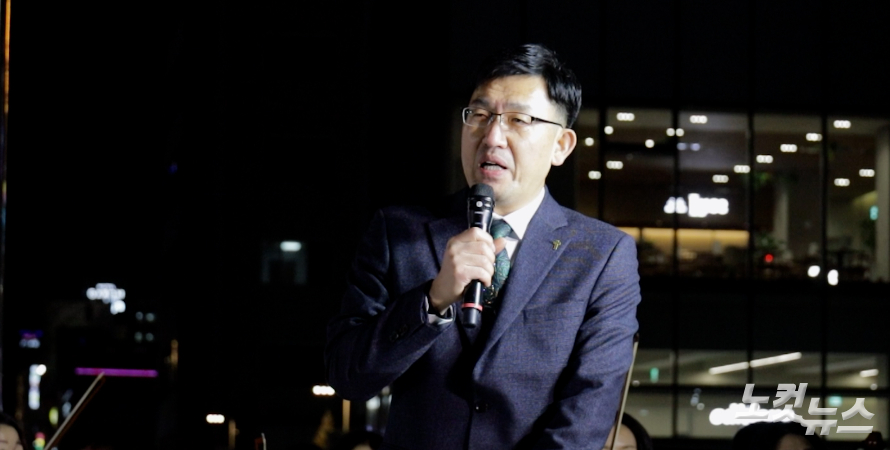 목교련 박성신 회장이 성탄 메시지를 전하고 있다. 광주CBS 뉴스화면 캡쳐