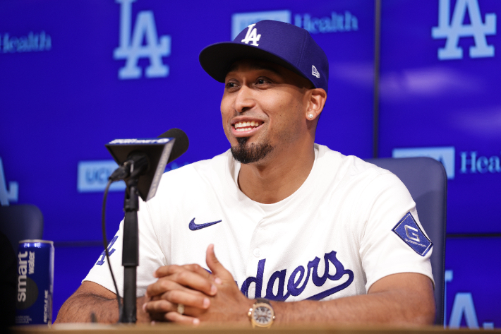 LA 다저스 유니폼 입은 에드윈 디아스. 연합뉴스