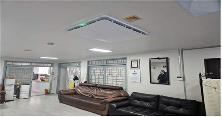 열회수형 환기장치 설치완료 모습. 금곡3단지경로당. 부산시 제공