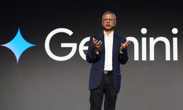 구글 AI 제미나이 소개하는 마니쉬 굽타 디렉터. 연합뉴스