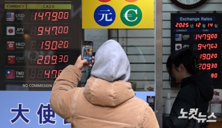 환율 12월 평균 1470원 넘었다…외환위기 이후 최고