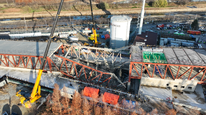 광주대표도서관 신축공사 붕괴사고 현장. 광주시소방본부 제공