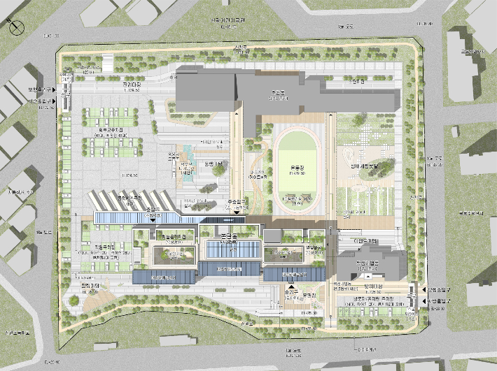 광주선광학교 현대화 개축사업 배치도. 광주시교육청 제공