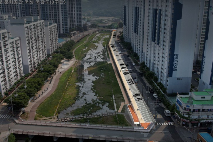 회야강변 도로확폭 및 문화공간 조감도. 양산시 제공