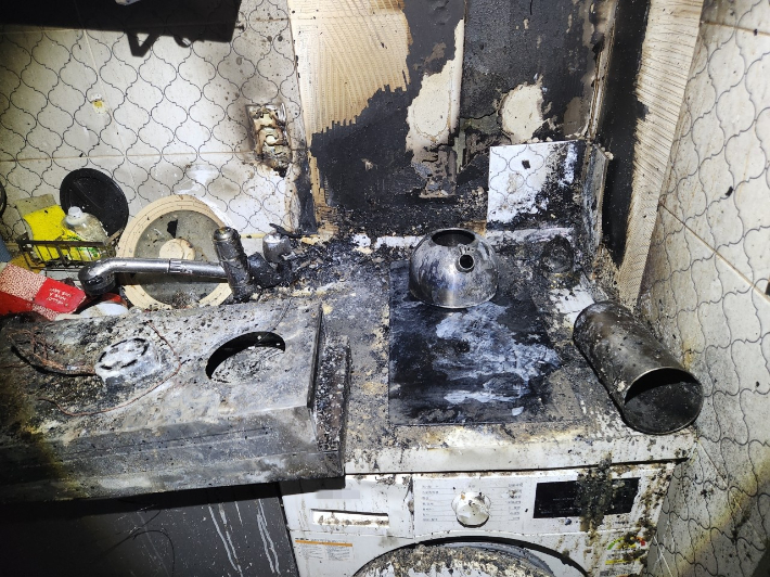 대전 동구 다가구주택 화재. 대전소방본부 제공