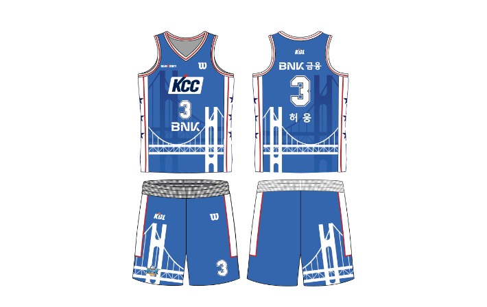 광안대교를 담은 KCC의 세 번재 시티 에디션 유니폼. KCC 제공