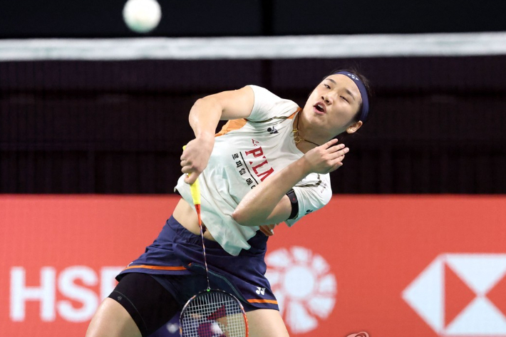 여자 선수 최초로 한 시즌 국제 대회 11번째 우승에 도전하는 안세영. 연합뉴스 