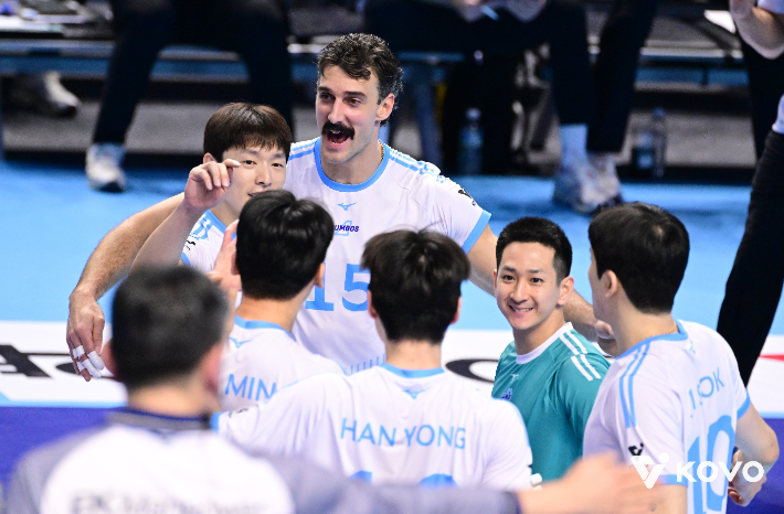 대한항공 승리. 한국배구연맹