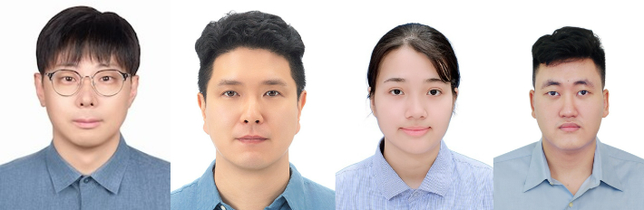 사진 좌측부터 UNIST 김태환 교수, POSTECH 고성안 교수, UNIST 투 프엉 응우옌(Thu Phuong Nguyen) 연구원, POSTECH 득 엠 응우옌(Duc M.Nguyen) 연구원. UNIST 제공
