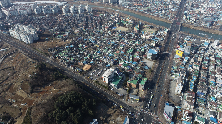 전주 하가구역 재개발 정비사업 구역. 전주시 제공