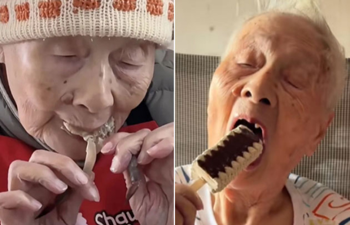 치아 없어도 '게 먹방' 뚝딱…中 100세 할머니의 장수비결은[이런일이]