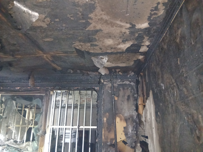 화재가 난 빌라의 모습. 전북소방본부 제공