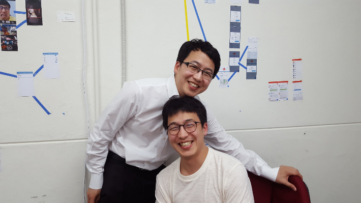 회사 초기 천영석 대표(위) 천홍석 대표(아래) 모습. 트위니 제공