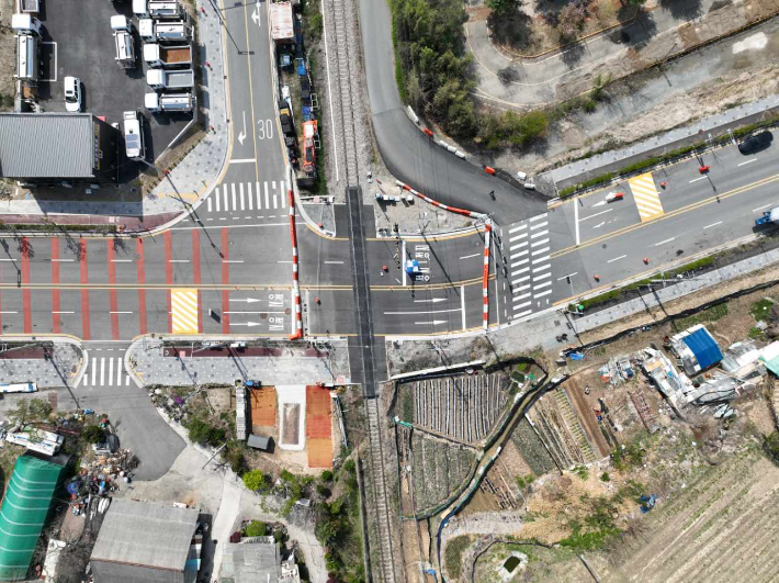 대전 대덕구 평촌건널목 전경. 평촌지구 입주기업 관계자 제공