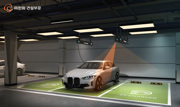 한화 건설부문이 개발한 차세대 전기차 충전 시스템. 한화 건설부문 제공