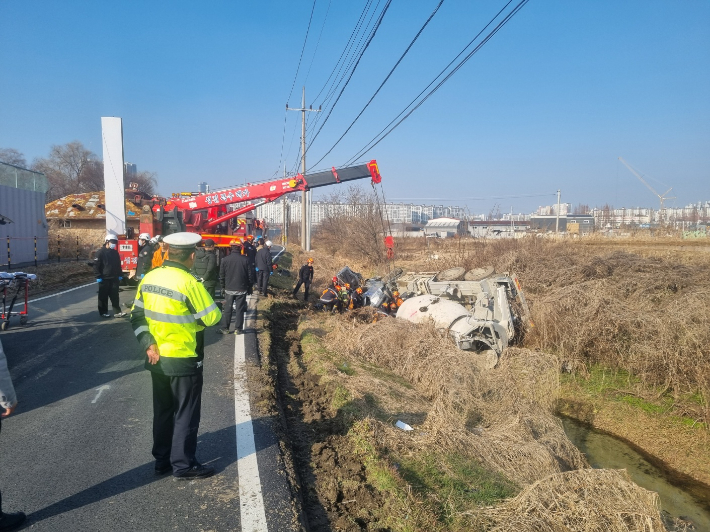 사고 모습. 충남 아산소방서 제공