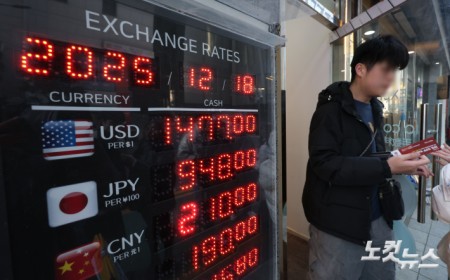 원·달러 환율이 고공행진을 이어가고 있는 가운데 18일 서울 명동 거리의 한 환전소에 환율이 표시되어 있다. 전날(17일) 원·달러 환율이 장중 1480원을 넘어서면서 8개월 만에 최고치를 기록했다.