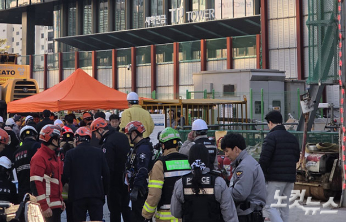 신안산선 사고현장. 김광일 기자