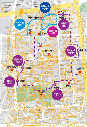 청주 관아지 옛길 정비 사업 계획. 청주시 제공