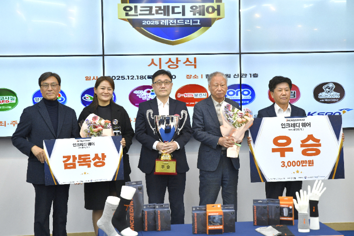 단체상(우승)을 수상한 효림의 감독과 선수들. 한국기원 제공