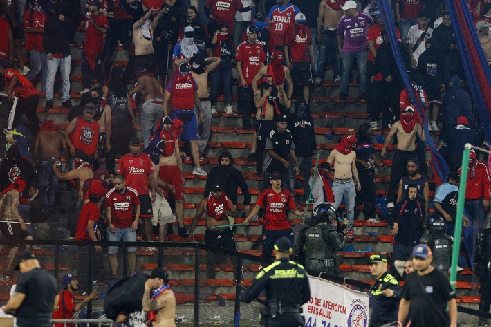 콜롬비아 축구팬 난동 현장. 연합뉴스