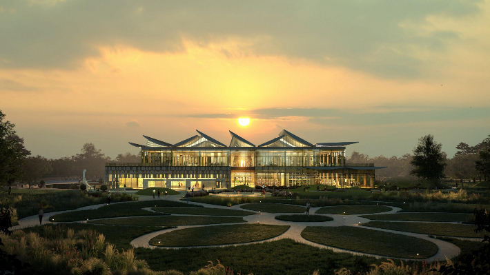 경주시 복합문화도서관(가칭) 건립 국제설계공모 당선작 '경주서화'. 경주시 제공