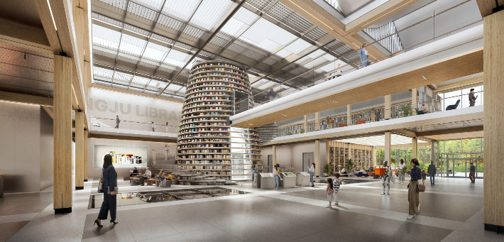 경주시 복합문화도서관(가칭) 건립 국제설계공모 당선작 '경주서화'. 경주시 제공