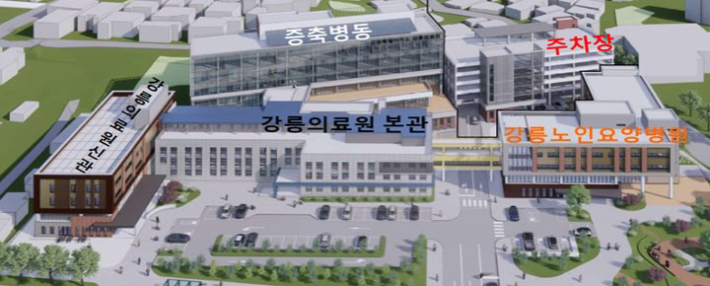 강릉의료원 복합병동 증축 조감도. 강릉의료원 제공
