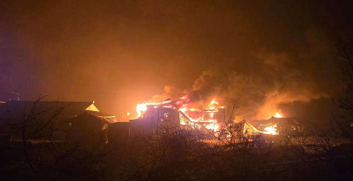 경북 영양군 속보면 화재 현장. 독자 제공