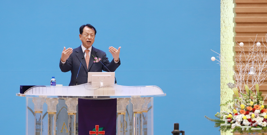 김삼환 목사가 '남은 은사'란 제목으로 설교하고 있다. 한세민 기자