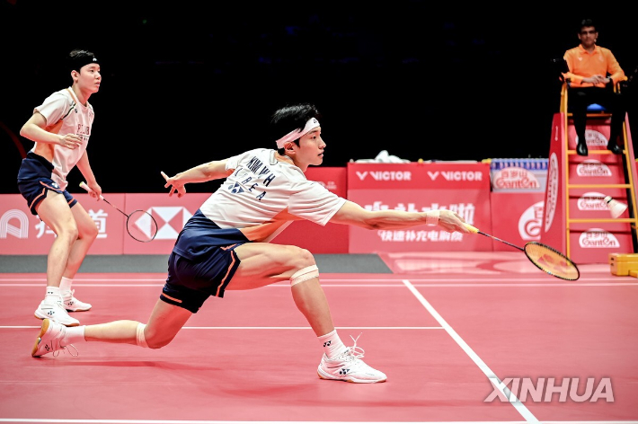 서승재-김원호의 경기 모습. 연합뉴스 