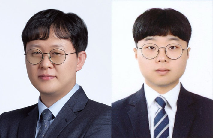 사진 왼쪽부터 최성득 교수, 이호영 박사(제1저자). UNIST 제공