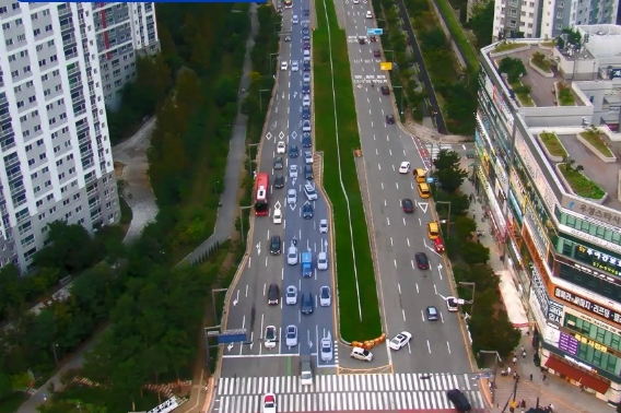 화성 동탄지역 드론 도입 이후 교통 개선 사례. 경기남부경찰청 제공
