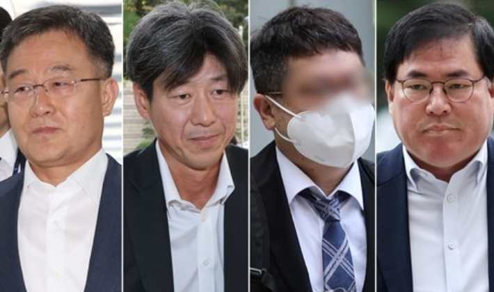 왼쪽부터 화천대유자산관리 대주주 김만배, 남욱 변호사, 정영학 회계사, 유동규 전 성남도시개발공사 개발본부장. 연합뉴스