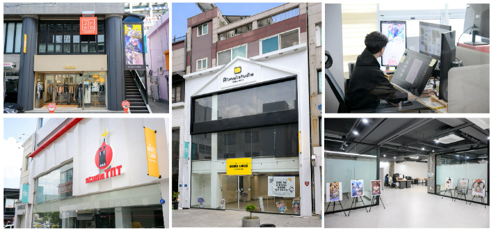 원도심 일대 공실에 애니·웹툰·출판 등 기업들이 입주를 시작했다. 순천시 제공