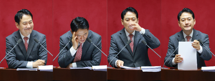 국민의힘 장동혁 대표, 필리버스터 최장 기록 경신. 연합뉴스