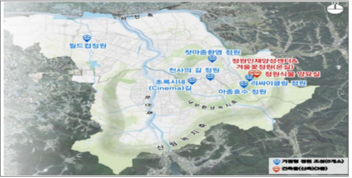 전주시 정원도시 사업 위치도. 전주시 제공