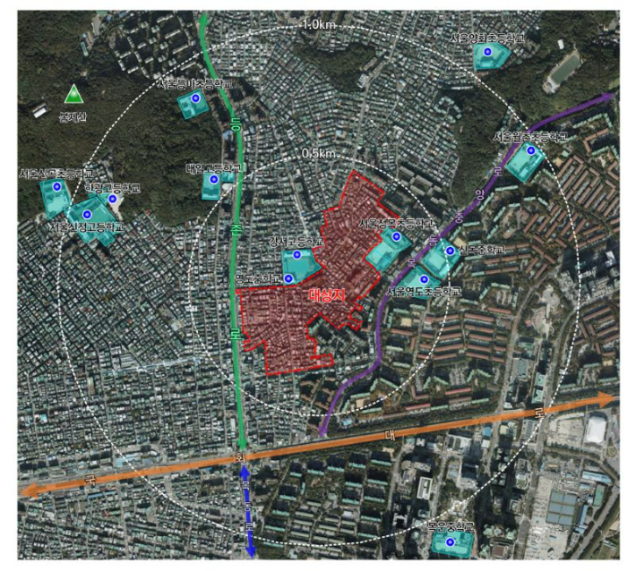 도심복합사업 예정지구 6곳 중 목동역 인근 위치도. 한국토지주택공사 제공