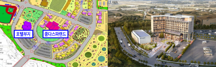 위치와 조감도. 전북도 제공