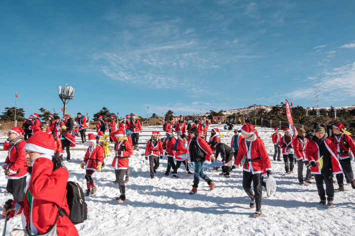 '한라산타' 캠페인. 제주관광공사 제공