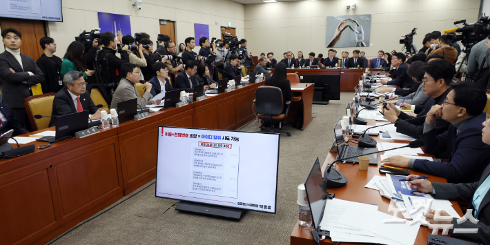 지난 2일 서울 여의도 국회에서 열린 과학기술정보방송통신위원회 전체회의 '쿠팡 침해사고' 관련 현안질의에 박대준 쿠팡 대표이사가 출석해 의원 질의에 답변을 하는 모습. 윤창원 기자