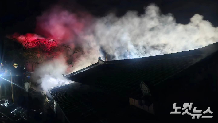 순천 서면 주택 화재. 독자제공 